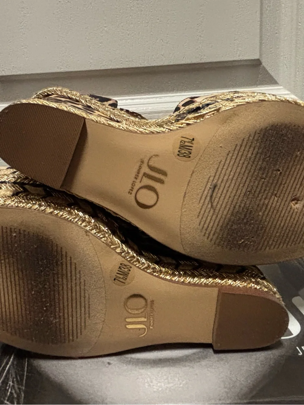 Leopard Print Espadrille Wedge Sandals with Ankle Tie